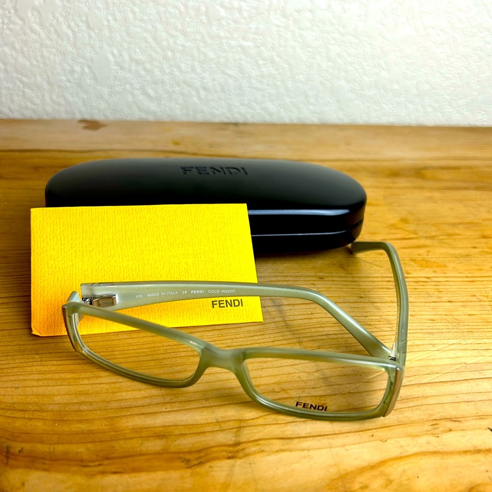 Fendi Olive Green Rectangular Women's Glasses